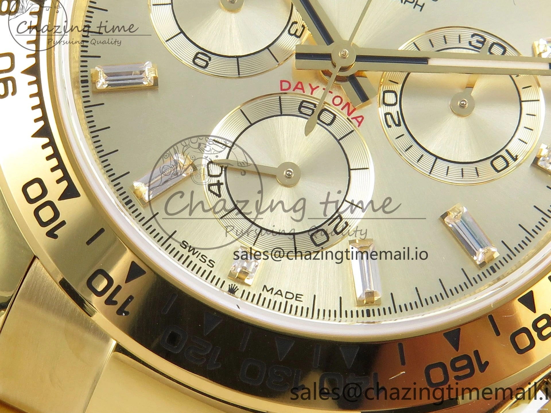 1228 Casual Daytona 126508 YG QF 1:1 Best Edition YG Dial Crystal Markers On YG Bracelet SH4131 V6 (Gain Weight) 305